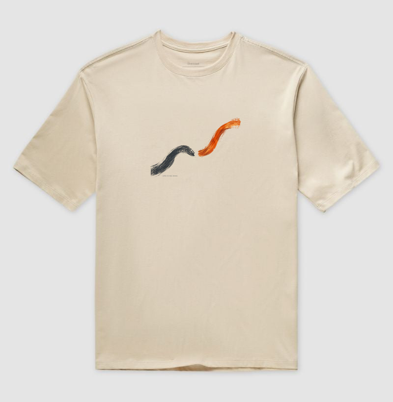 Camiseta Oversized - Voltei a Correr, Areia