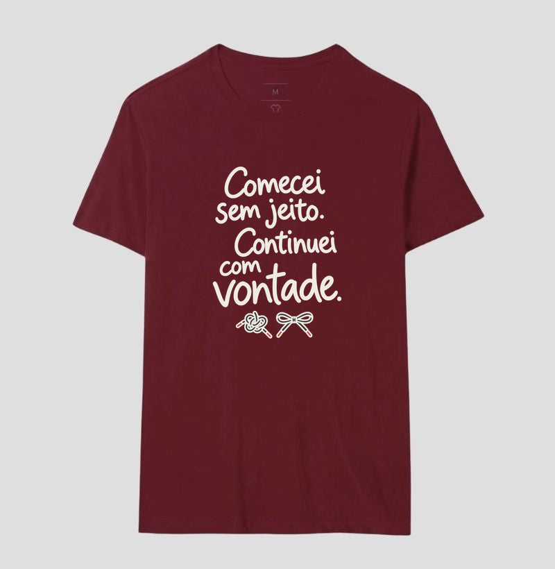 Camiseta Unissex - Outro Começo, Masculino, Bordeaux