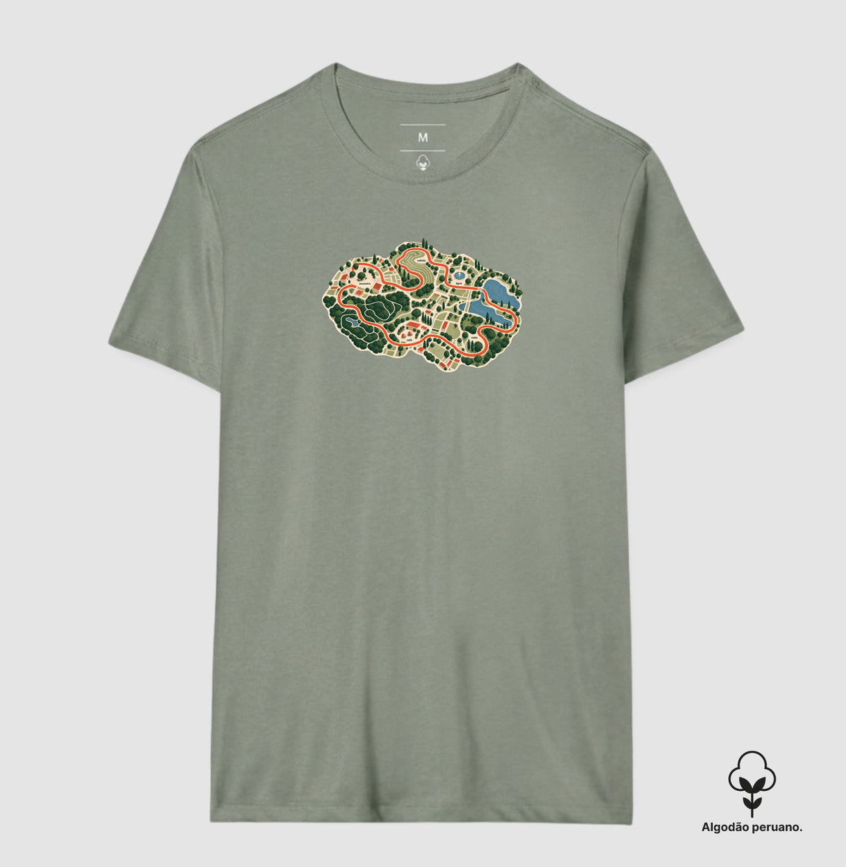 Camiseta Algodão Peruano - Mapa do Corre