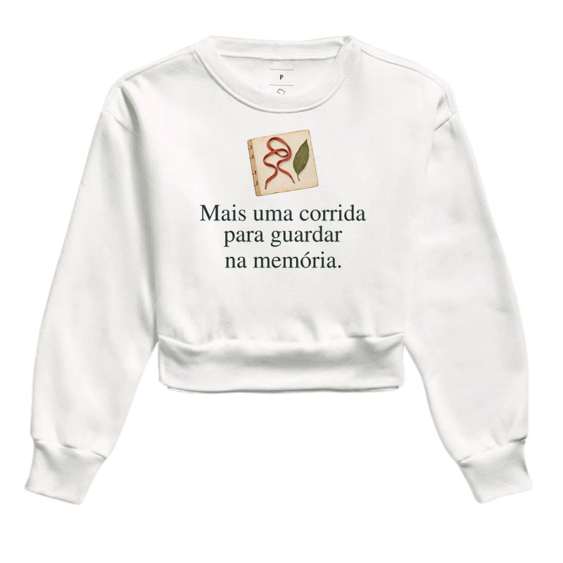Moletom Cropped - História no Peito, Branca