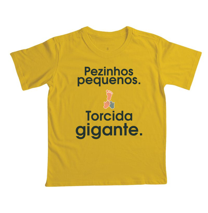 Camiseta Infantil - Torcida Pequena, Amarelo