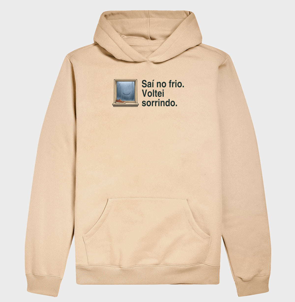 Moletom com Capuz - Volta no Frio, Bege