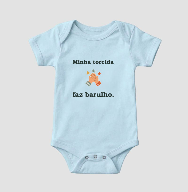 Body Infantil - Torcida Barulhenta, Azul Bebê
