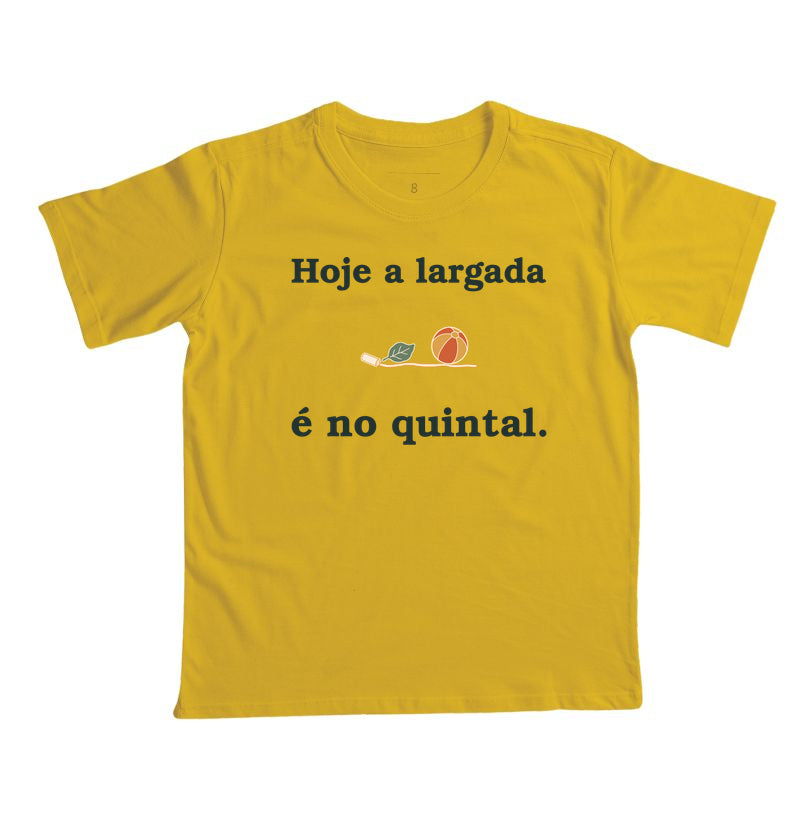 Camiseta Infantil - Largada do Quintal, Amarelo