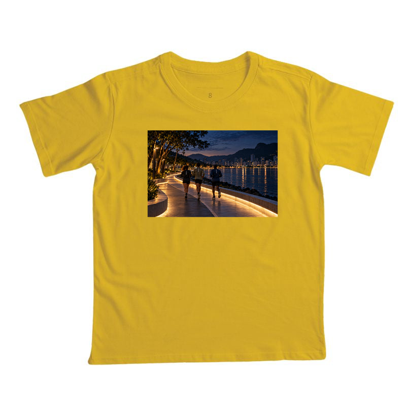 Camiseta Infantil - Noite Refletiva, Amarelo