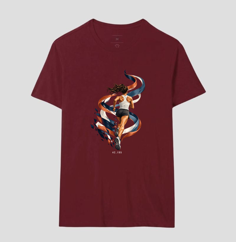 Camiseta Unissex - Dentro da Maratona, Masculino, Bordeaux