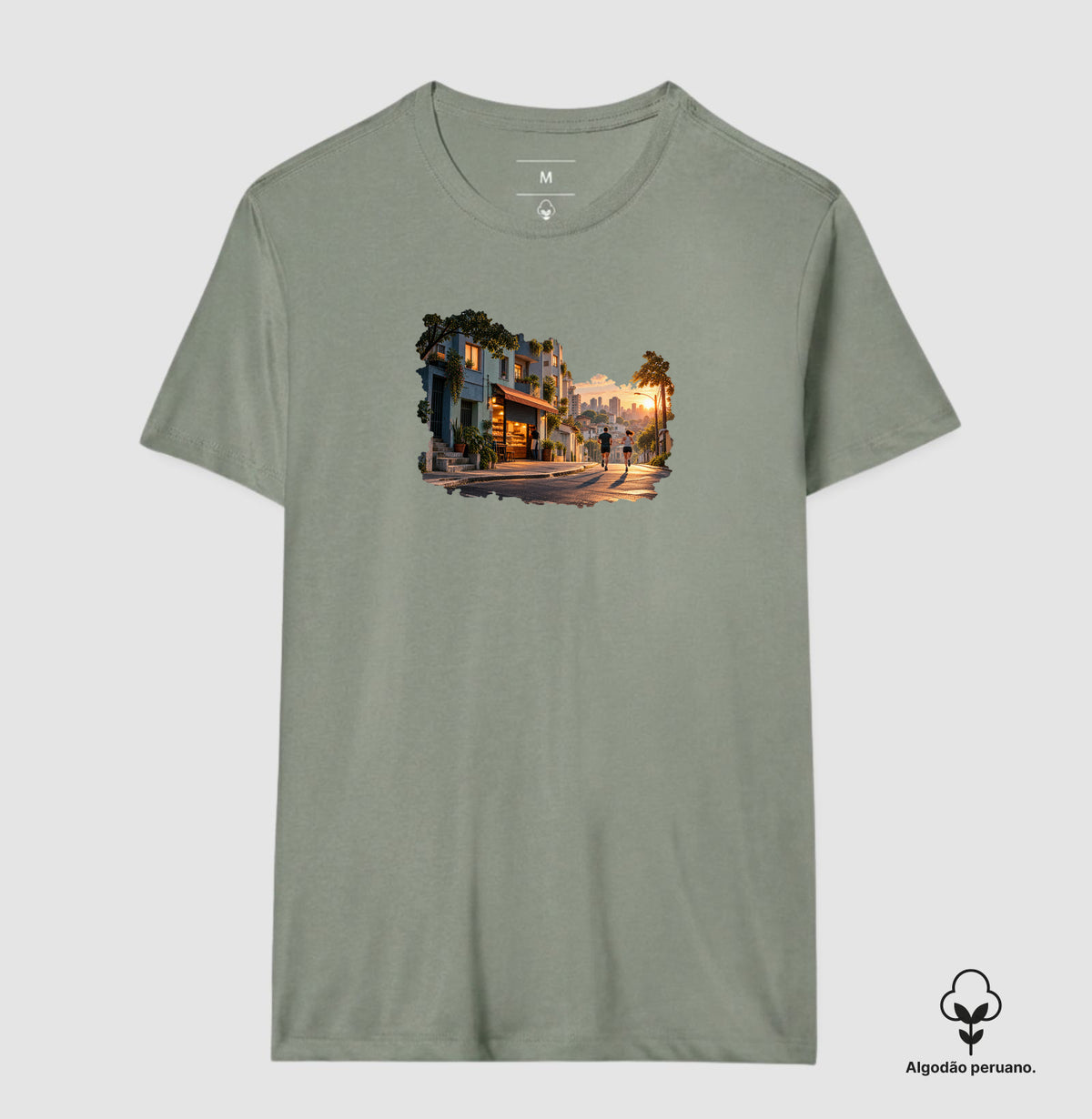 Camiseta Algodão Peruano - A Cidade Acorda