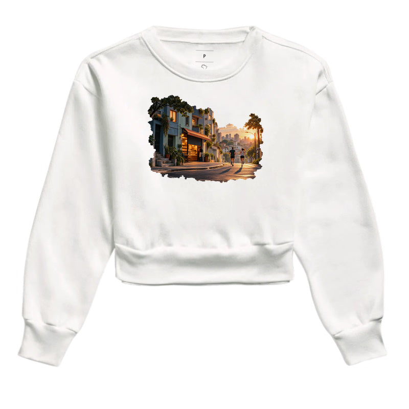 Cropped Moletom - A Cidade Acorda