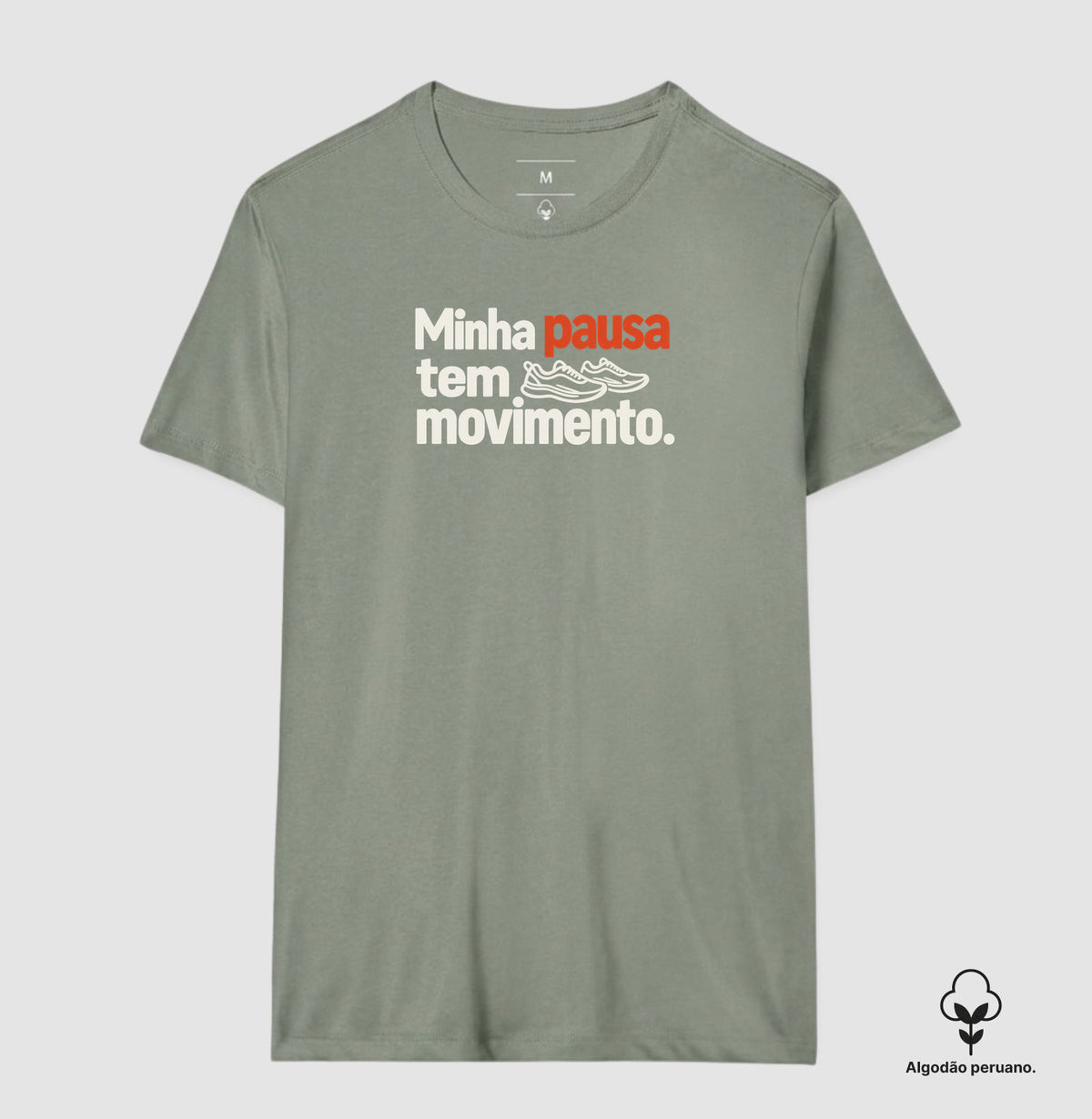 Camiseta Algodão Peruano - Pausa em Movimento
