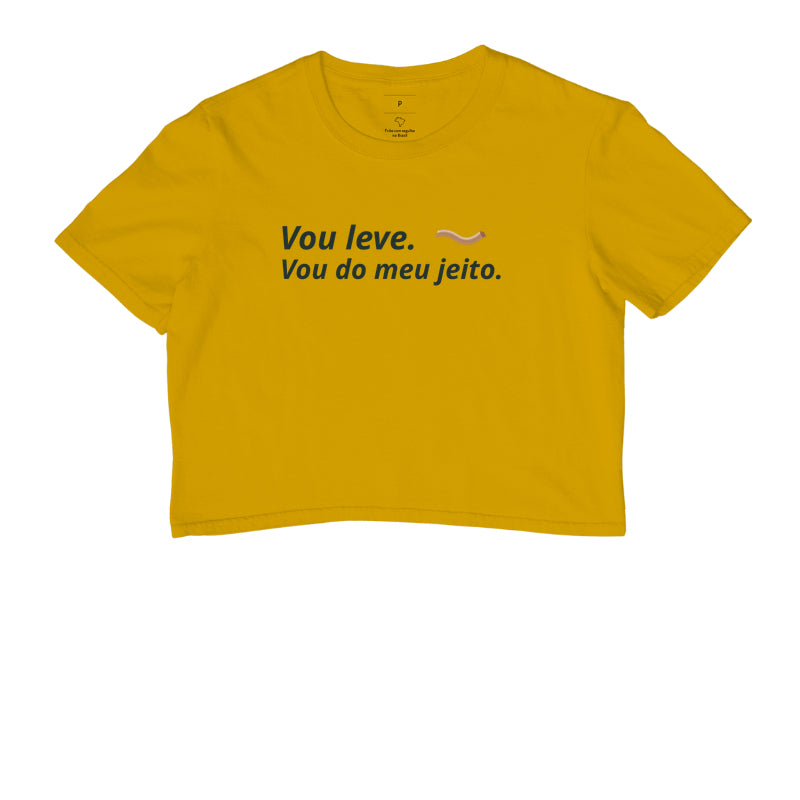 Cropped - Escolha Leve, Amarelo