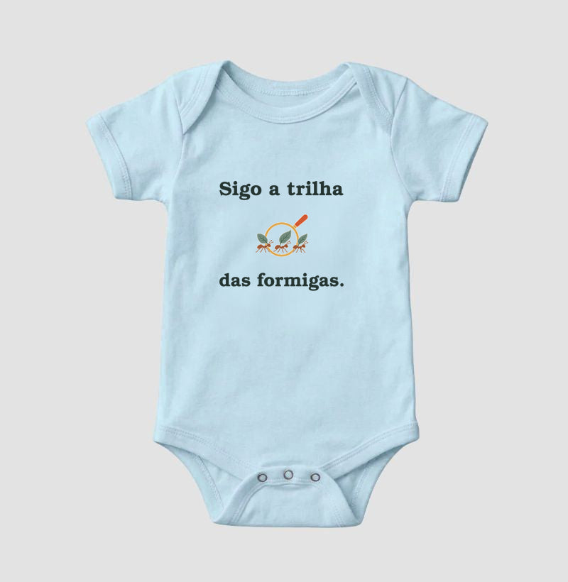Body Infantil - Trilha Miúda, Azul Bebê