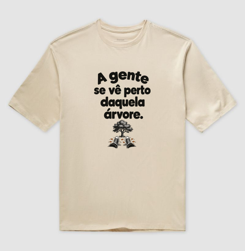 Camiseta Oversized - Ponto de Encontro, Areia