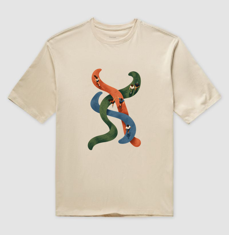 Camiseta Oversized - Rotas que se Cruzam