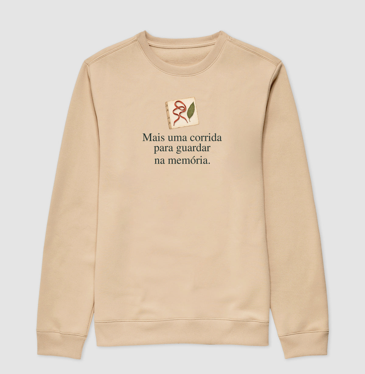 Suéter Moletom - História no Peito, Bege