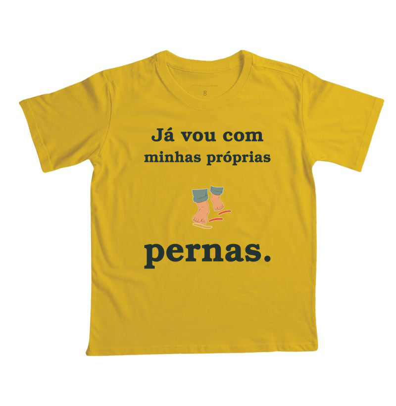 Camiseta Infantil - Minhas Pernas, Amarelo