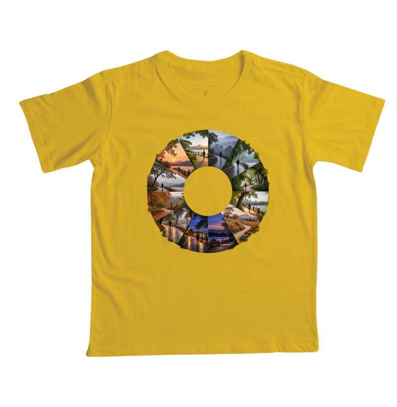 Camiseta Infantil - Um Ano em Movimento, Amarelo