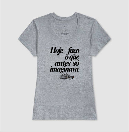 Camiseta Unissex - Passo que Antes Faltava, Feminino, Cinza