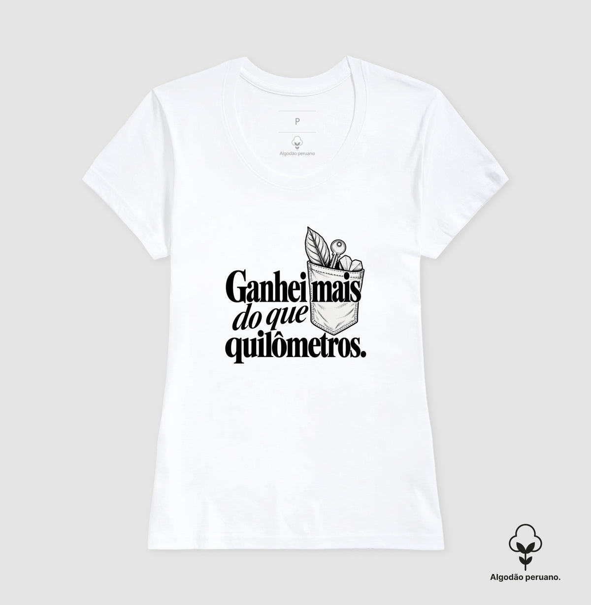 Camiseta Algodão Peruano - Conquista de Rua — Feminino, Branca