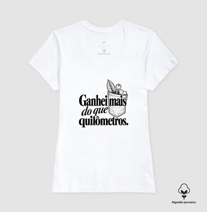 Camiseta Algodão Peruano - Conquista de Rua — Feminino, Branca