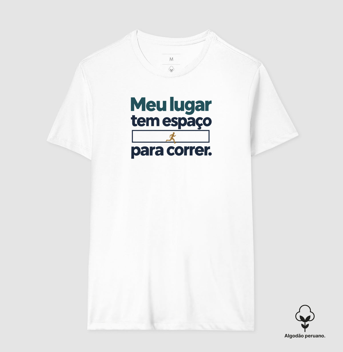 Camiseta Algodão Peruano - Lugar para Correr, Masculino, Branca