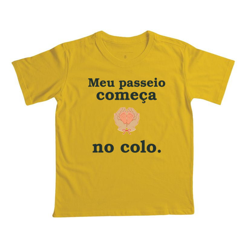 Camiseta Infantil - Começo no Colo, Amarelo