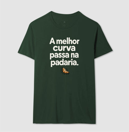 Camiseta Unissex - Curva da Padaria, Masculino, Verde