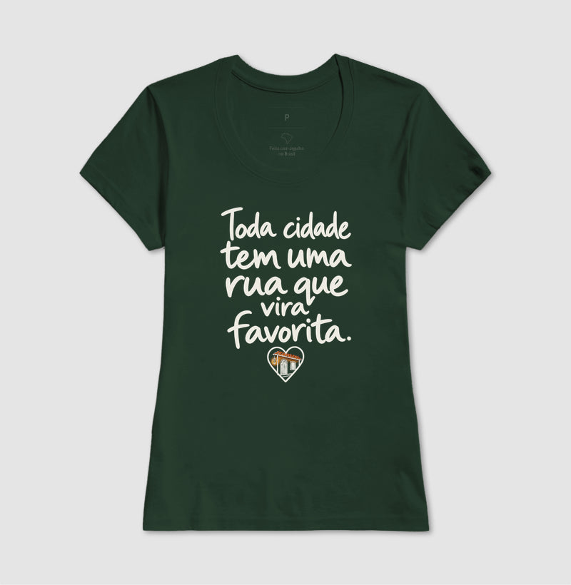 Camiseta Unissex - Rua Favorita, Feminino, Verde