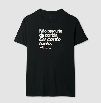 Camiseta Unissex - Cheguei no Assunto, Masculino, Preta