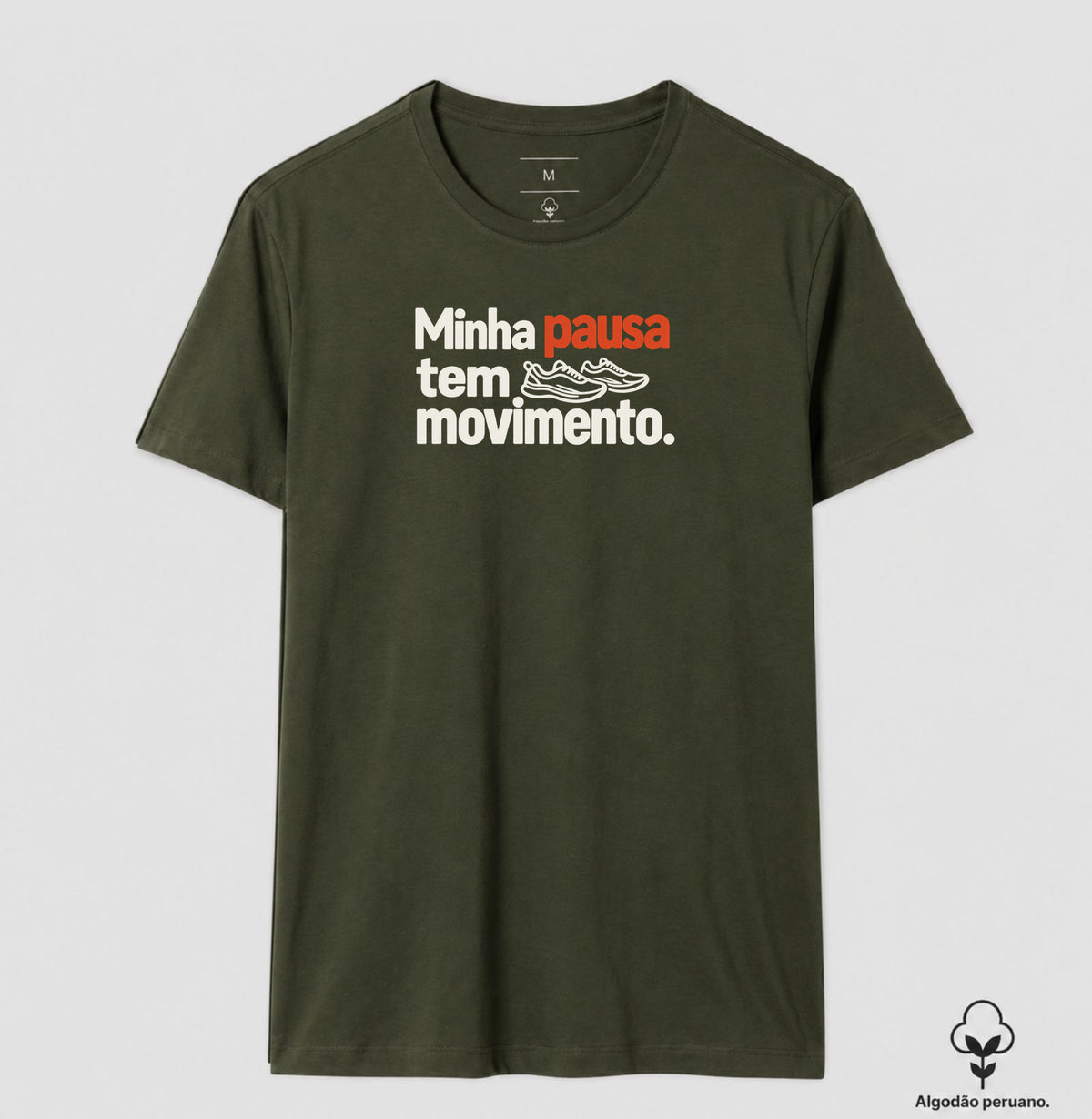Camiseta Algodão Peruano - Pausa em Movimento