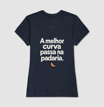 Camiseta Unissex - Curva da Padaria, Feminino, Marinho