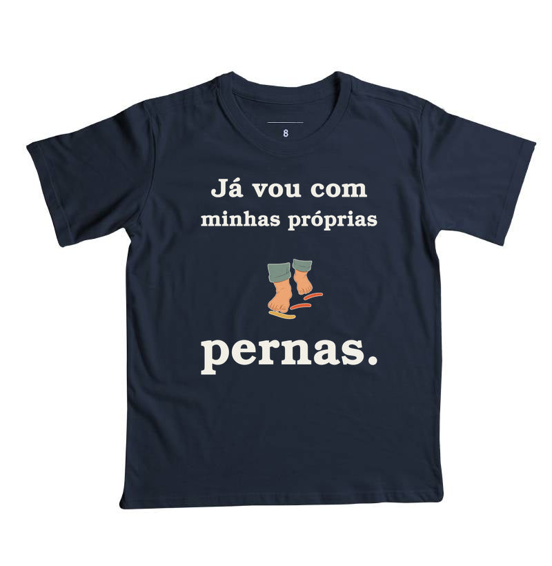 Camiseta Infantil - Minhas Pernas, Marinho