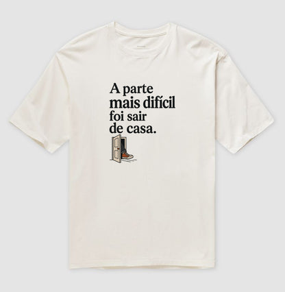 Camiseta Oversized - Coragem de Ir, Off White