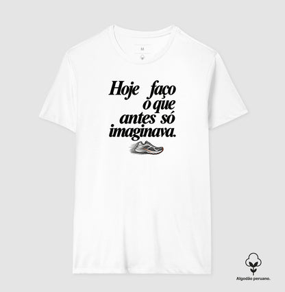 Camiseta Algodão Peruano - Passo que Antes Faltava, Masculino, Branca