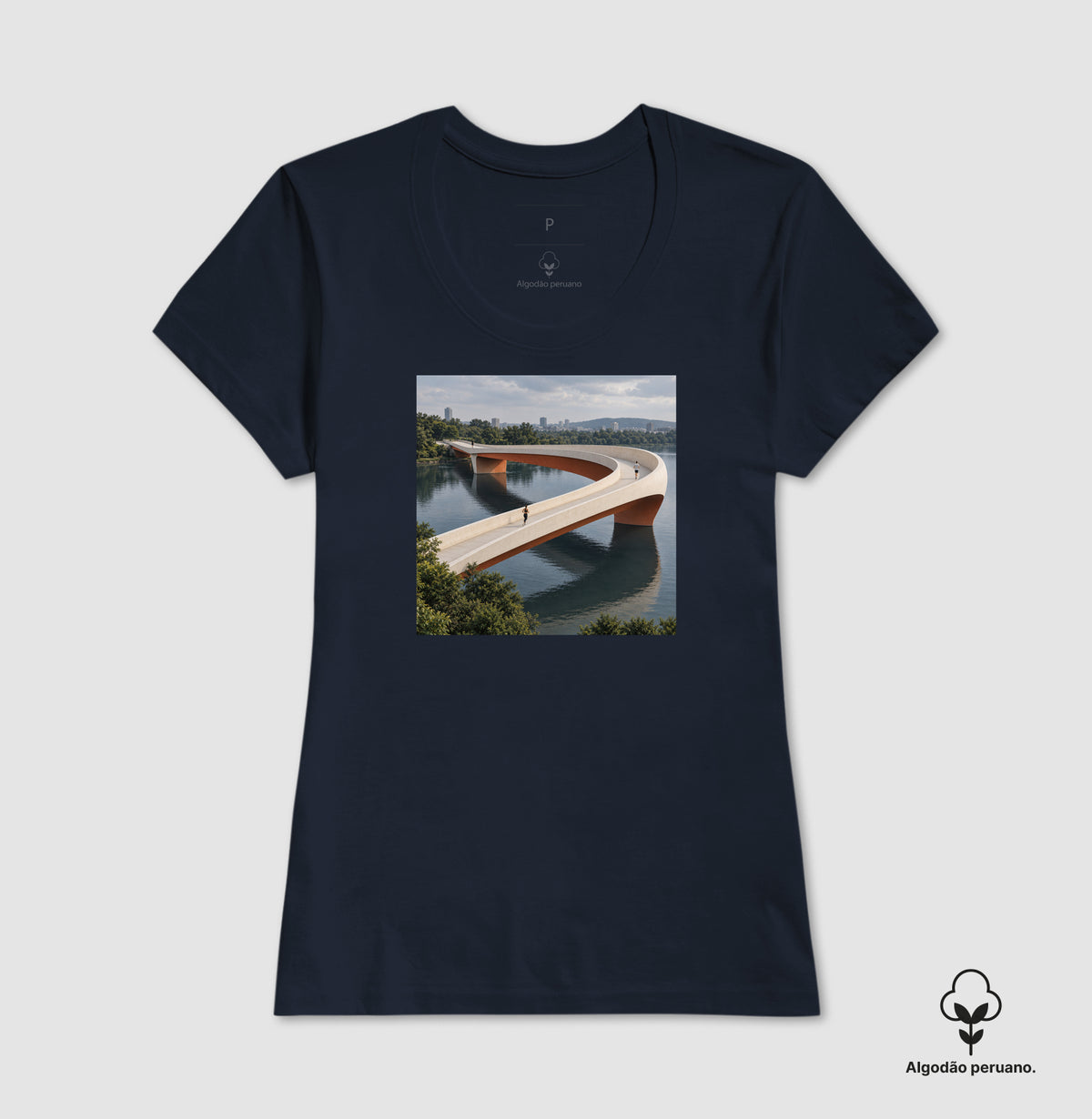 Camiseta Algodão Peruano - Pontes e Voltas
