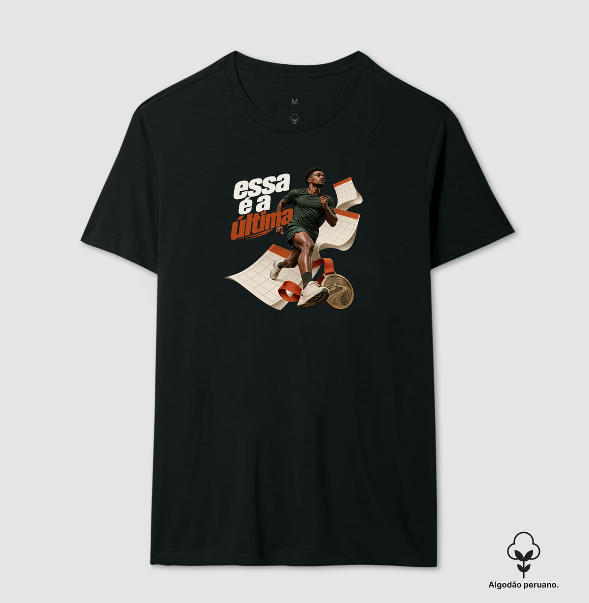 Camiseta Algodão Peruano - Inscrição Inevitável