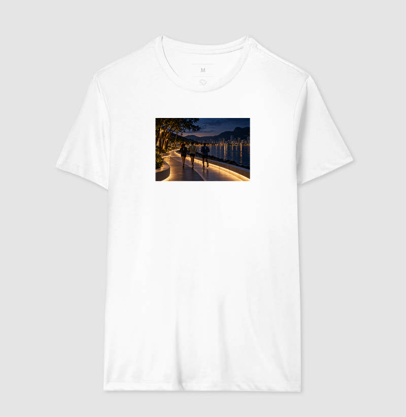 Camiseta Unissex - Noite Refletiva, Branca