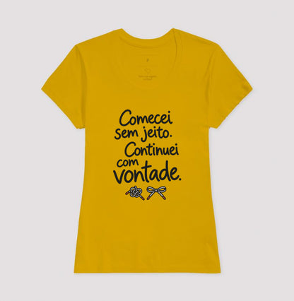 Camiseta Unissex - Outro Começo, Feminino, Amarelo