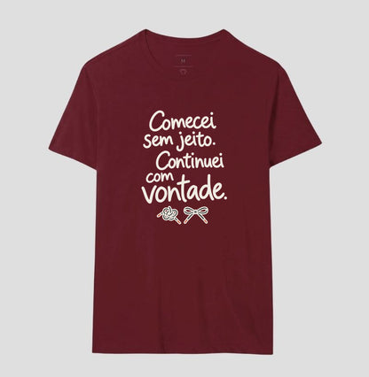 Camiseta Unissex - Outro Começo, Masculino, Bordeaux