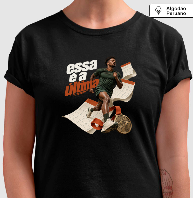 Camiseta Algodão Peruano - Inscrição Inevitável