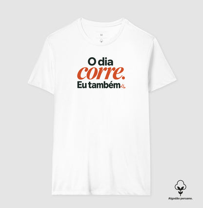 Camiseta Algodão Peruano - O Dia e Eu, Masculino, Branca
