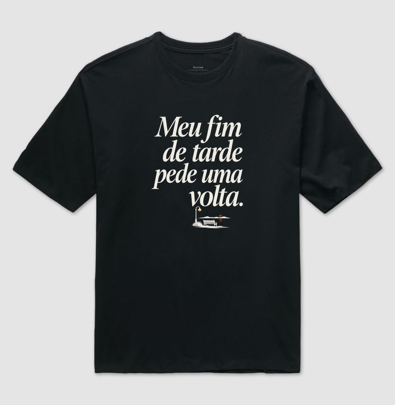 Camiseta Oversized - Noite de Esquina, Preta