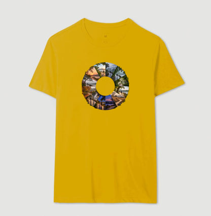Camiseta Unissex - Um Ano em Movimento, Masculino, Amarelo