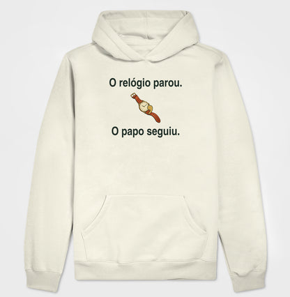 Moletom com Capuz - Relógio e Papo, Off White