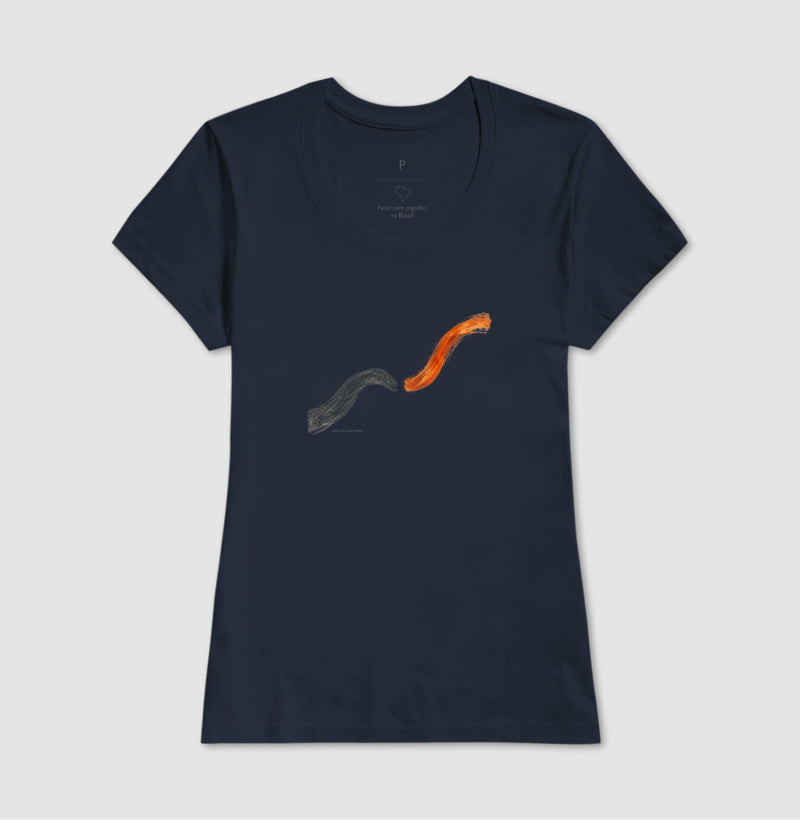 Camiseta Unissex - Voltei a Correr, Feminino, Marinho