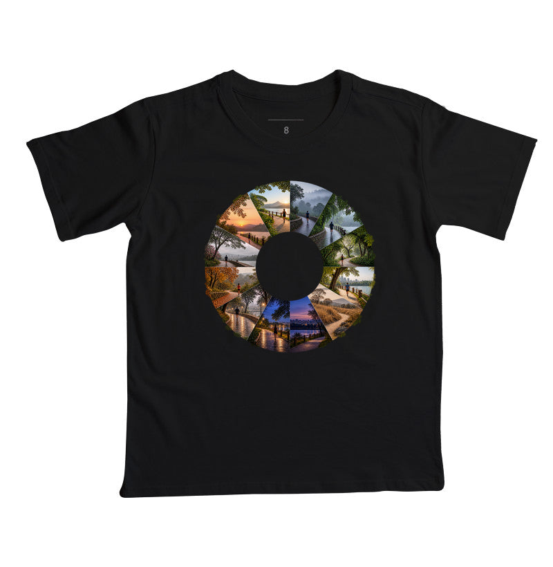 Camiseta Infantil - Um Ano em Movimento, Preta