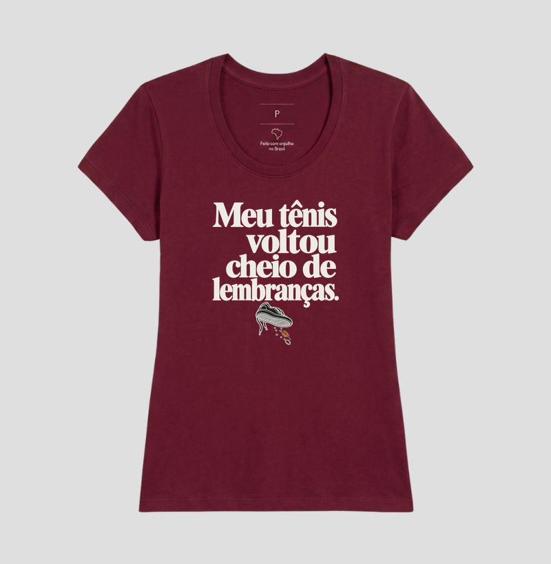 Camiseta Unissex - Areia de Brinde, Feminino, Bordeaux