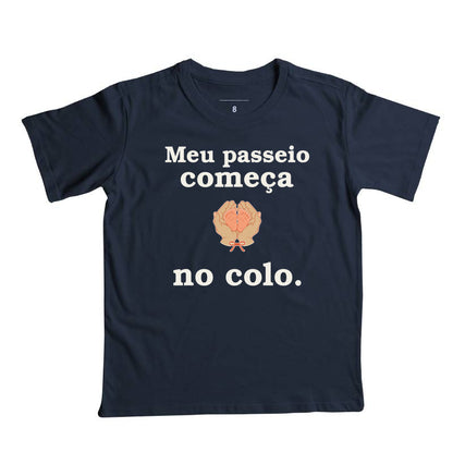 Camiseta Infantil - Começo no Colo, Marinho