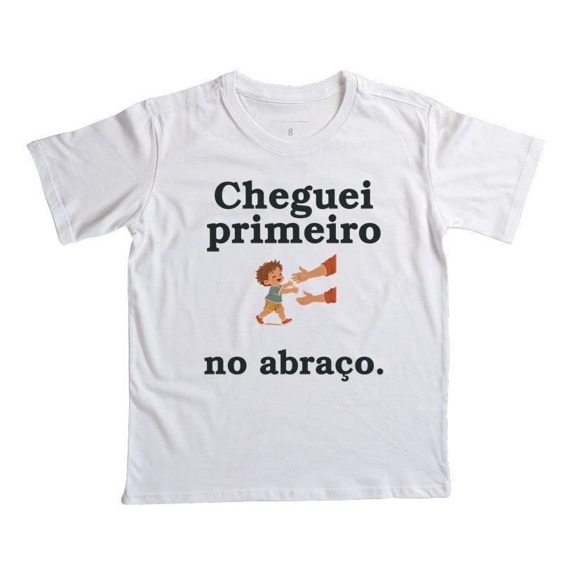 Camiseta Infantil - Primeiro no Carinho, Branca