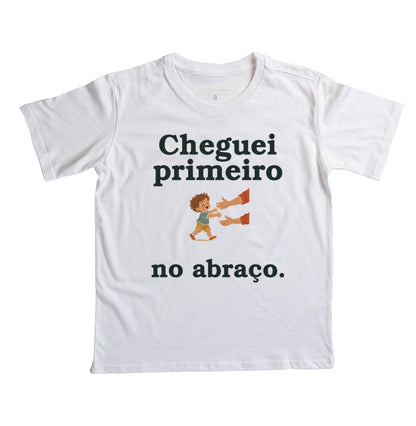 Camiseta Infantil - Primeiro no Carinho, Branca
