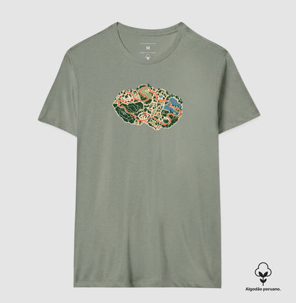 Camiseta Algodão Peruano - Mapa do Corre